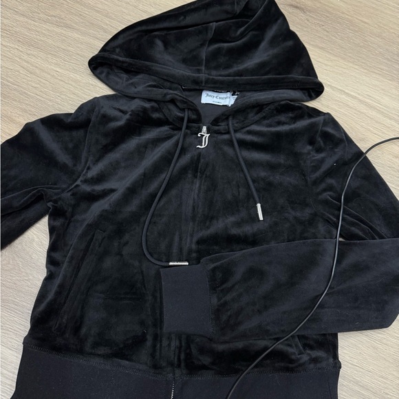 Juicy Couture Tops - Juicy Couture Black Velour Jacket